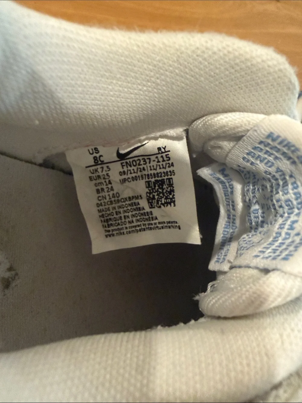 Nike Toddler Force 1 Low EasyOn Blue Beyond Gum Sneakers - Size 8C